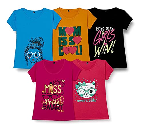 Image of Girls Cotton Casual Set of 5 pcs