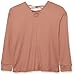 The Children's Place,Long Sleeve Ribbed Tie Front Top,Cinnamon,Large (10/12)