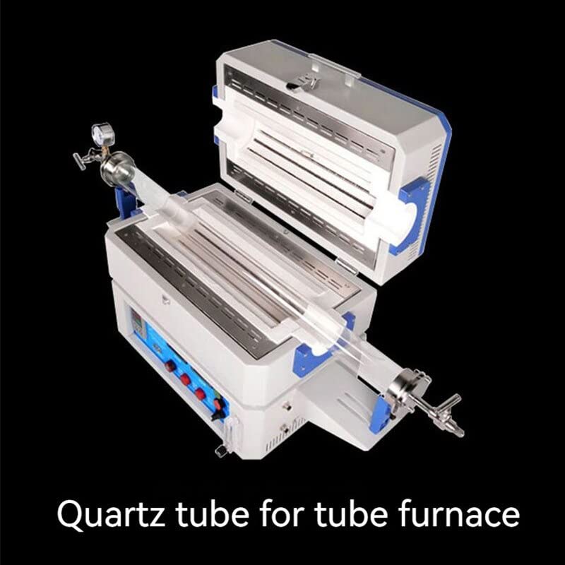 Tubo de Vidrio de Cuarzo de Horno de ácido-álcali Resistente a la corrosión de Alta Temperatura y presión de Cuarzo 1200 Grados Celsius (Size : OD50-T3-L450)