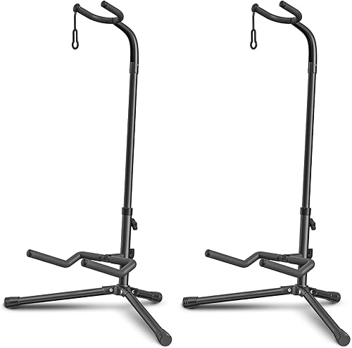 Miniatura 7 de GLEAM - Soporte de guitarra ajustable para guitarra eléctrica, guitarra clásica y bajo, accesorios de guitarra, soporte plegable (CG-4)