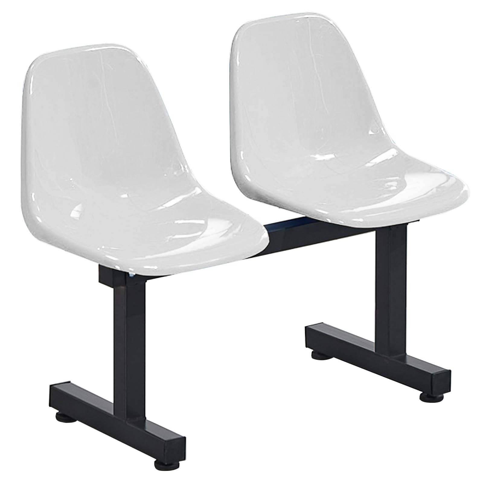 2 sillas de plástico para sala de espera y eventos en color neutro