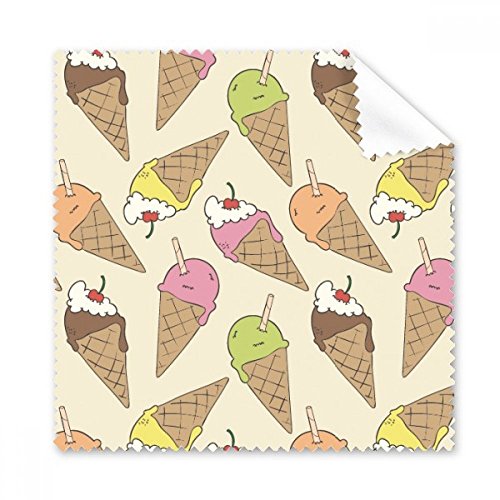 Cadeau tissu chiffon de nettoyage lunettes motif cerise chocolat 5pcs
