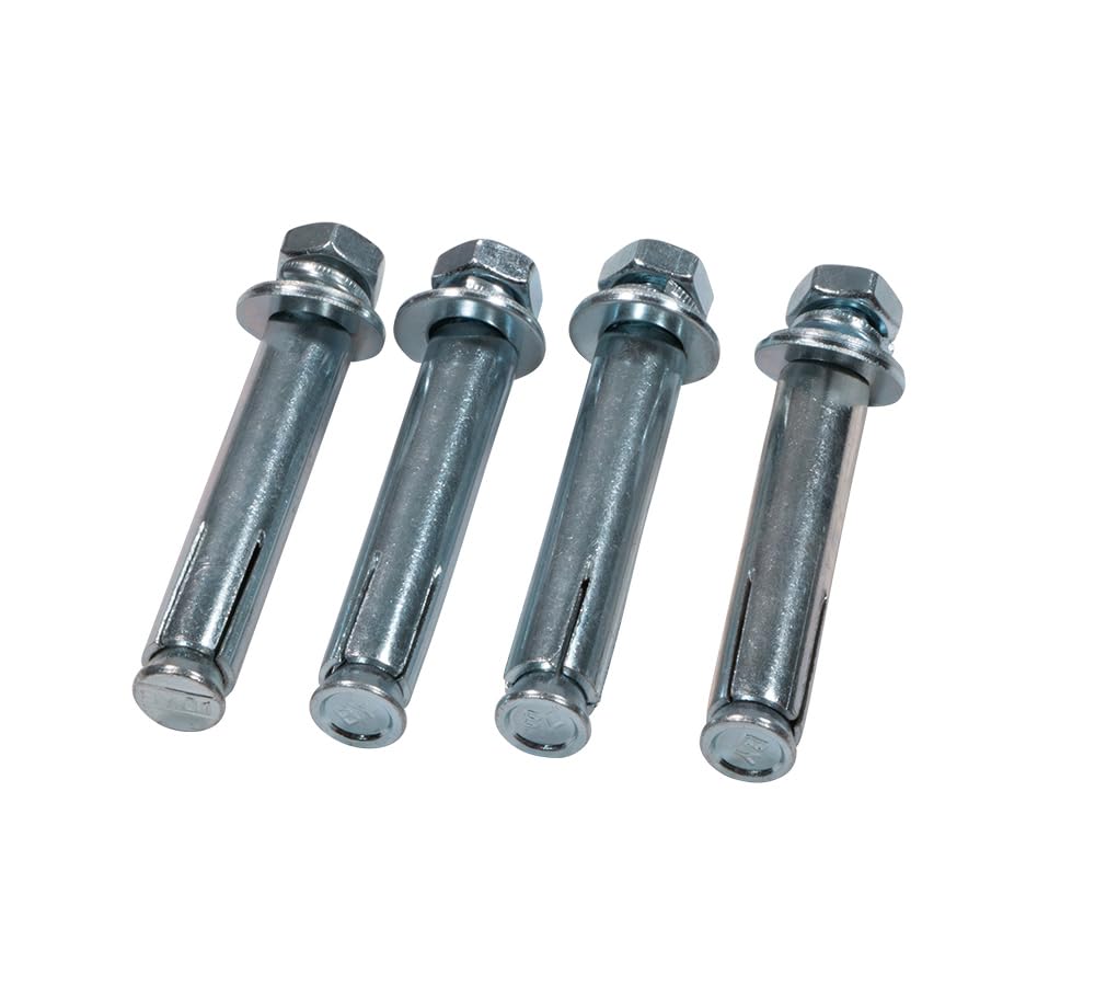 Mytee Products 4"X4" Steel Safety Railing Single Mounting Socket w/Anchor Bolt Sets for Construction Sites & Industrial Facilities