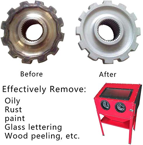 Parts-Diyer 60 Gallon Air Sandblasting Cabinet Sand Blaster Cabinet Kit Large Steel Sandblast Cabinet With Sandblaster Gun #TOP2