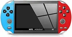 Vídeo Game Portátil X7 Tela de 5.1'' Polegadas MP5 LD - Retrô Console Multijogos Clássicos 8GB de Memória USB e Saída de Video Interface para TV/AV