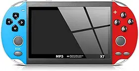 Vídeo Game Portátil X7 Tela de 5.1'' Polegadas MP5 LD - Retrô Console Multijogos Clássicos 8GB de Memória USB e Saída de Video Interface para TV/AV
