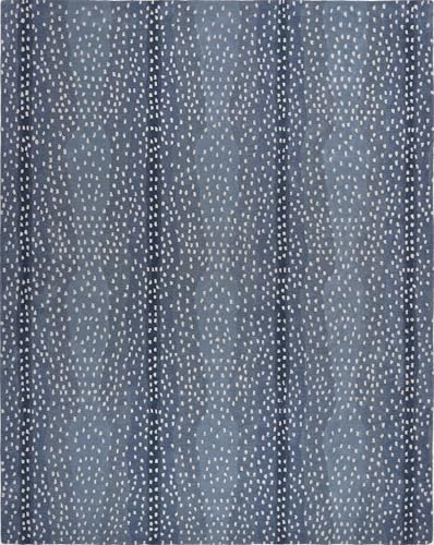 Image of Restoration and Renovation Antelope Cheetah Blue Animal Contemporary Handmade 100% Woolen Area Rugs & Carpets (Blue, 2.6' x 8')