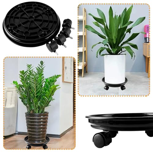 Plateau roulette plante robuste 30cm support pot de fleur exterieur - 7