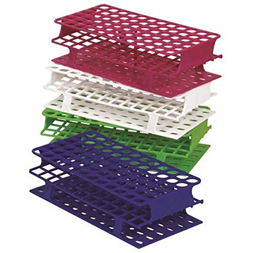 Support tubes à essai 30mm stable évitant le basculement OneRack rouge 24 places