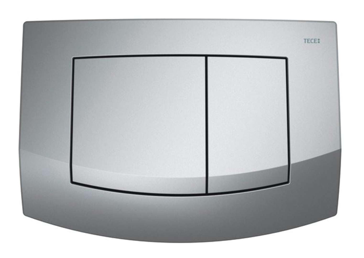 Tece Ambia 9240225 - Placca di comando WC a due quantità, superficie cromata opaca