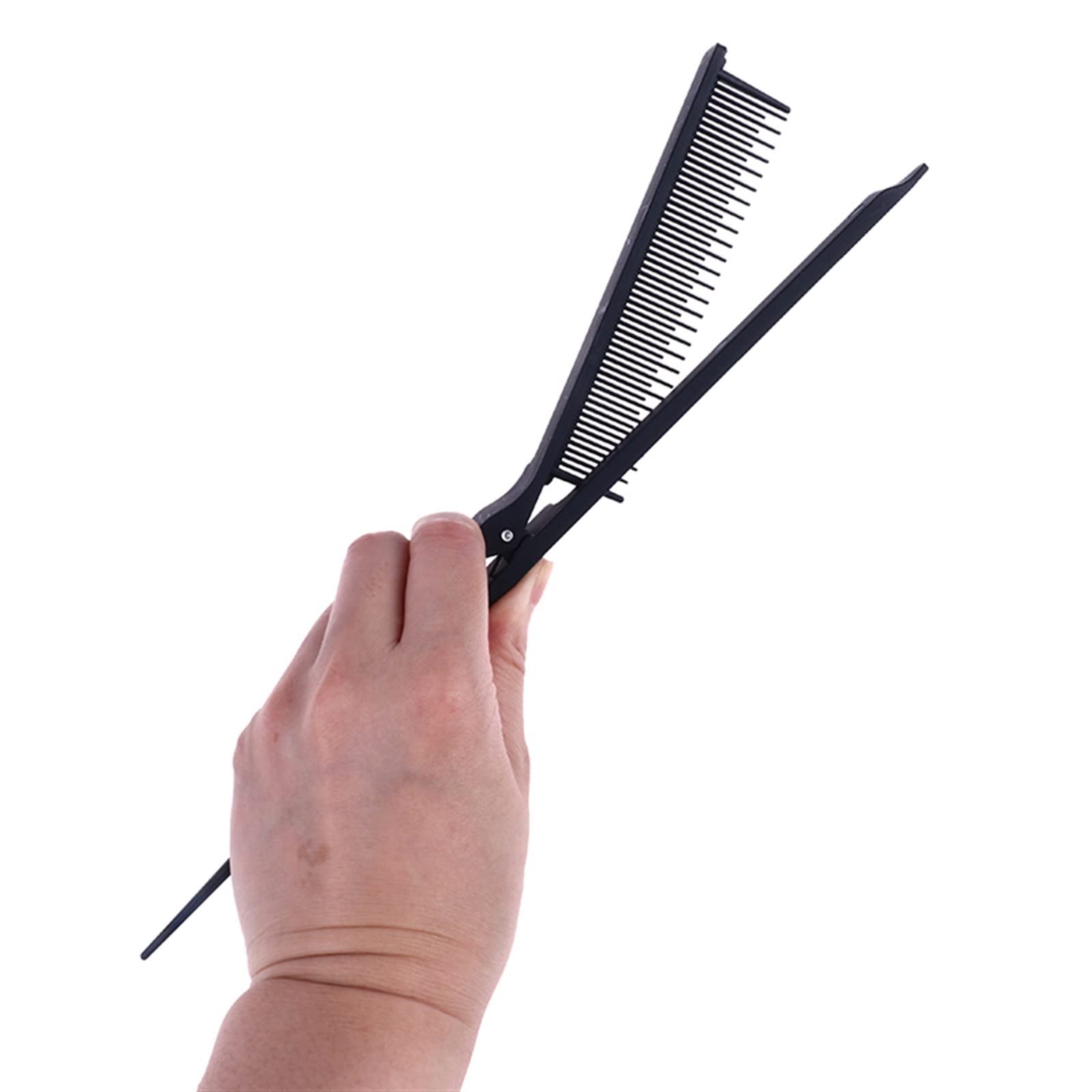 DieffematicSZ Grzebień Hair Cutting Zonal Comb Modeling Plastic Hairpin Tail Comb (Color : Schwarz)