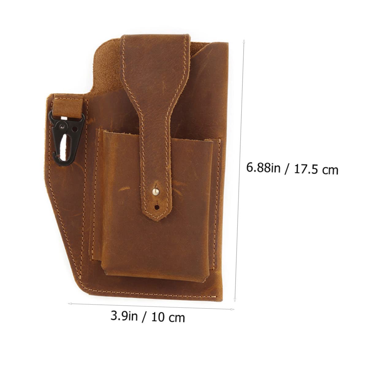 Holibanna Riñonera Deportiva Retro para Hombre Marrón, Ligera y Portátil | Almacenamiento para Llaves, Teléfono y Auriculares, Uso en Running y Hiking, 1