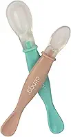 Colheres Silicone Ponta Dupla Neutro (2 Unidades)