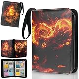 Trading Card Binder, Compatible with Pokemon Cards, 400 Pockets, Dragon Mega Evolution, Red