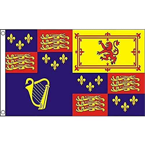 AZ FLAG, Royal Banner 1603-89 And 1702-07 Flag, 3x5 Ft, 100D Polyester Bristish Historic Banner with Two Metal Grommets