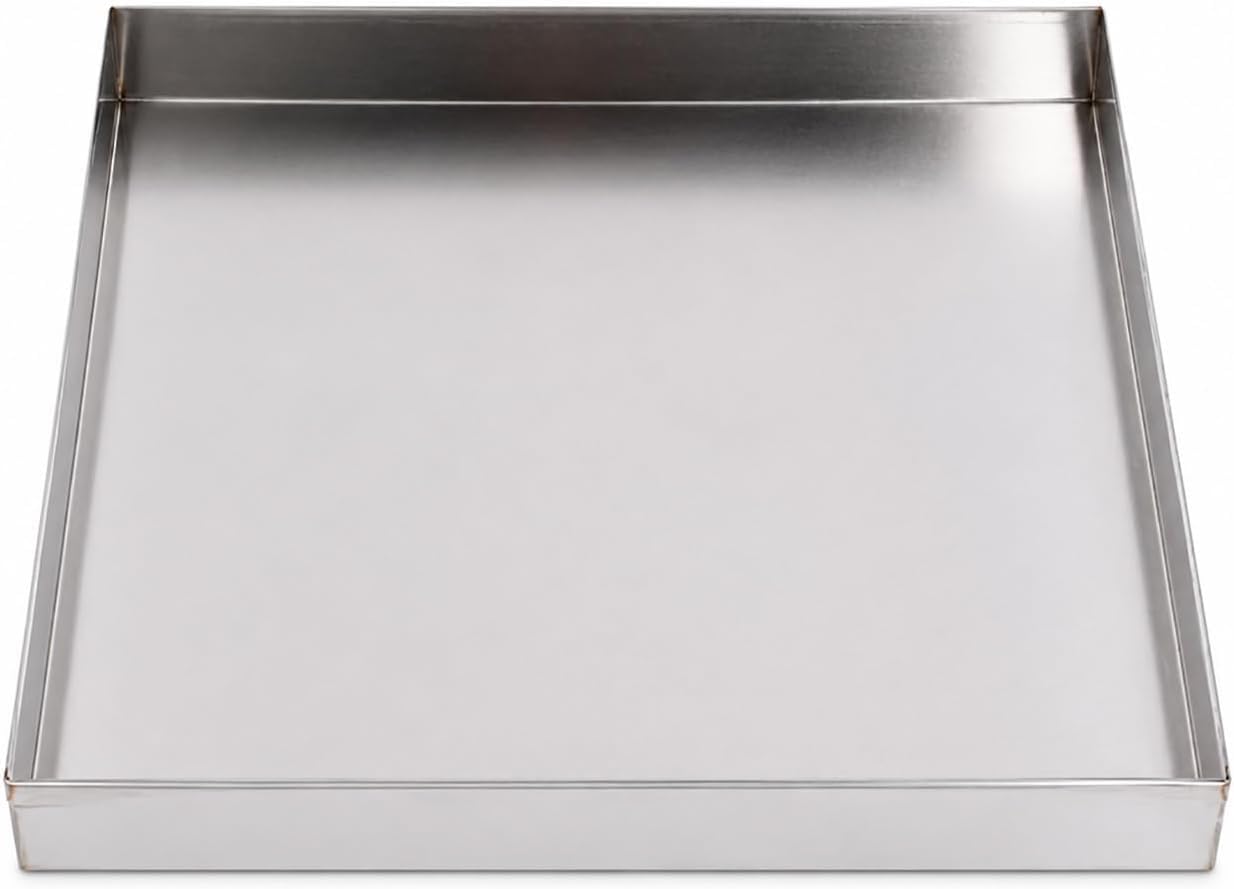 Rostfreie Edelstahl-Servierschale mit erhöhtem Rand, vielseitiger Organizer für die Arbeitsfläche und Tropfschale für Küche und Kaffeestation (60x60cm/24x24)