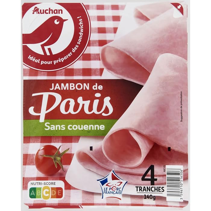 AUCHAN Jambon de Paris 140 g