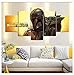 Produktbild RUIYAN Leinwandbilder Filmplakat Star Wars Die Mandalorianischen Baby Yoda Wandbild Für Haus Und Wohnzimmer Decor Xk83T 150X100 cm 5 Stücke Kein Rahmen