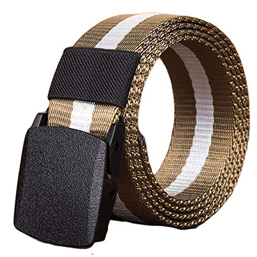 Andongnywell Men Nylon Canvas Breathable Military Tactical Waist Belt With Plastic Buckle Waist Cinch