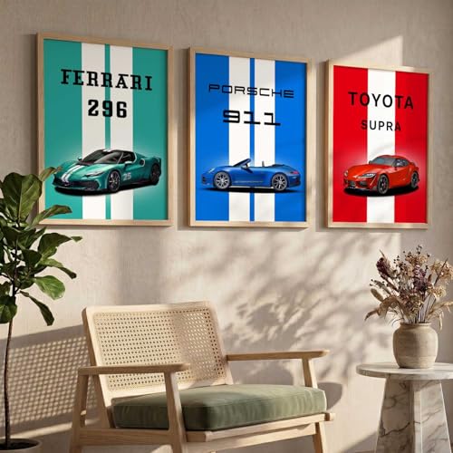 Image of kotart Big Sports Car Framed Posters Gift Items | Design 903 Beige | PaintingGXLBR903