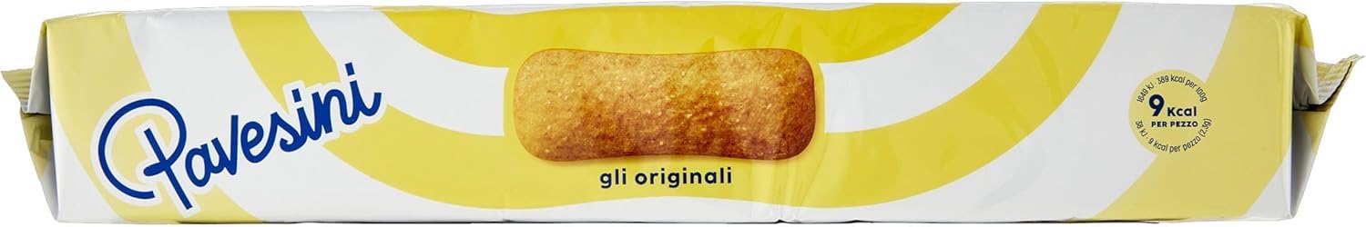 Pavesi Pavesini Classici, Biscotto Leggero per Colazione o Merenda, biscuits légers pour le petit déjeuner ou les collations, biscuits cookies, 3 x 200 g + Italian Gourmet polpa 400 g