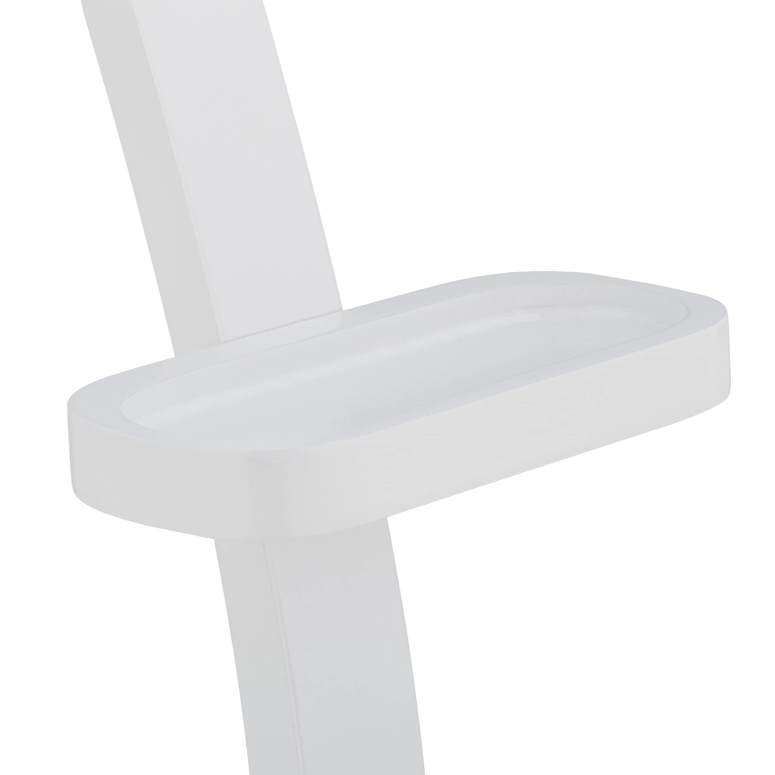 Relaxdays Servo Muto da Camera, Autoportante, Ripiano per Accessori, Appendiabiti Moderno, 112x46x32cm, Bianco Argentato