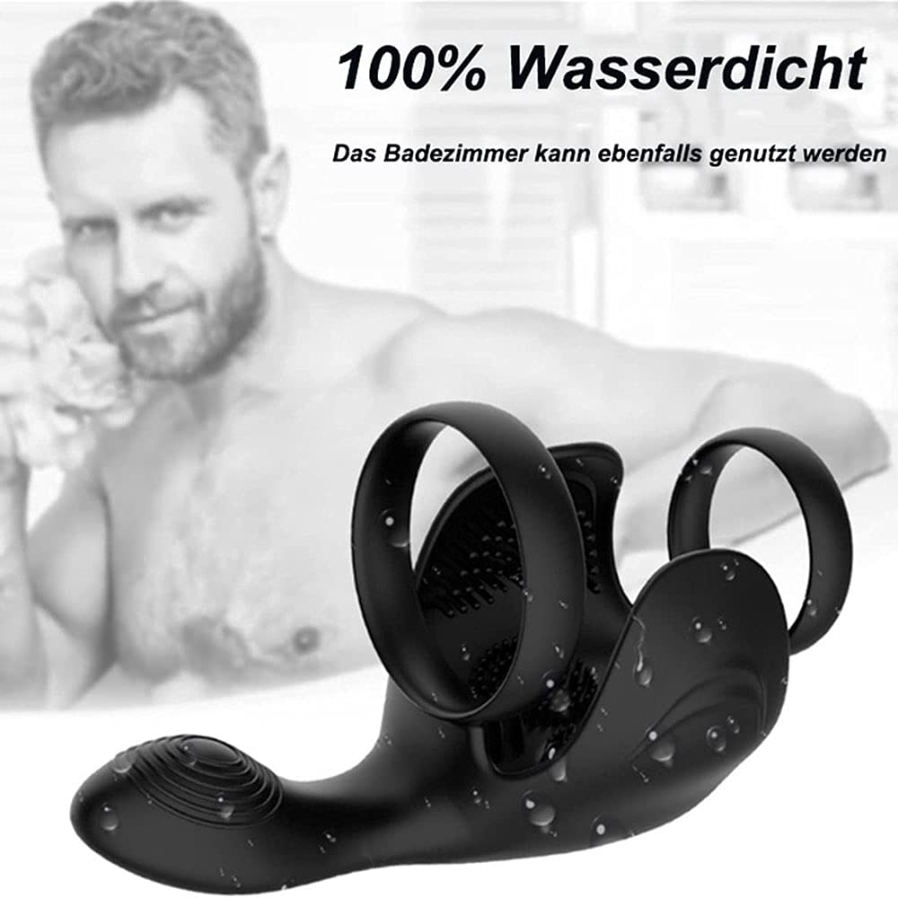 Vibratori Per Anelli Pene Stimolatore Anale Con 10 Modalità Vibrazione, Vibratori Anali In Silicone Stimolatore Testicolare Doppio Cockring Masturbatori Elettrici Giocattoli Sessuali Per Uomini