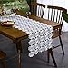 Chemin de table en dentelle avec fleurs blanches pour cuisine mariage fête nuptiale commode écharpe décoration d'étagère 180 cm