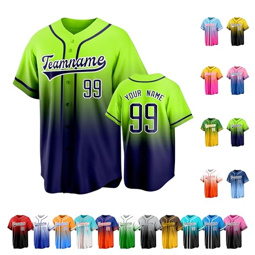 Camiseta personalizada de béisbol con nombre, número y logo bordados para mujeres, hombres y niños miniatura 1