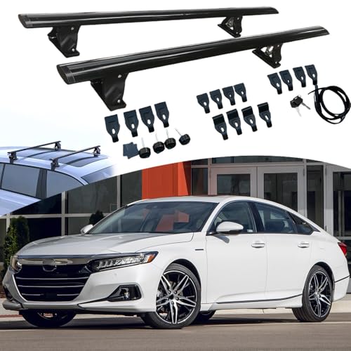 165 lb aircraft-grade aluminum cross bars for Honda Accord without roof rails