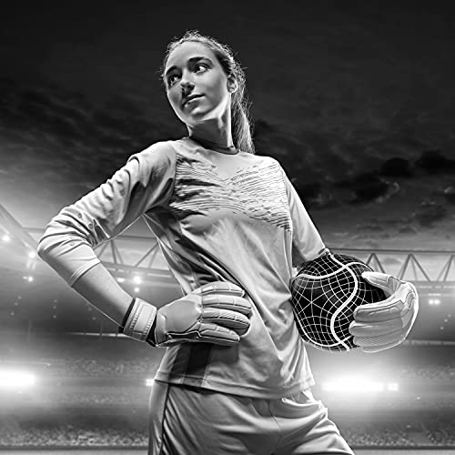 Millenti Progrid Club Soccer Ball - Size 5 Black White Soccer Ball, Training Ball + Match Ball, High-Visibility Easy-To-Track Design (Black White) Sb0905W #TOP5