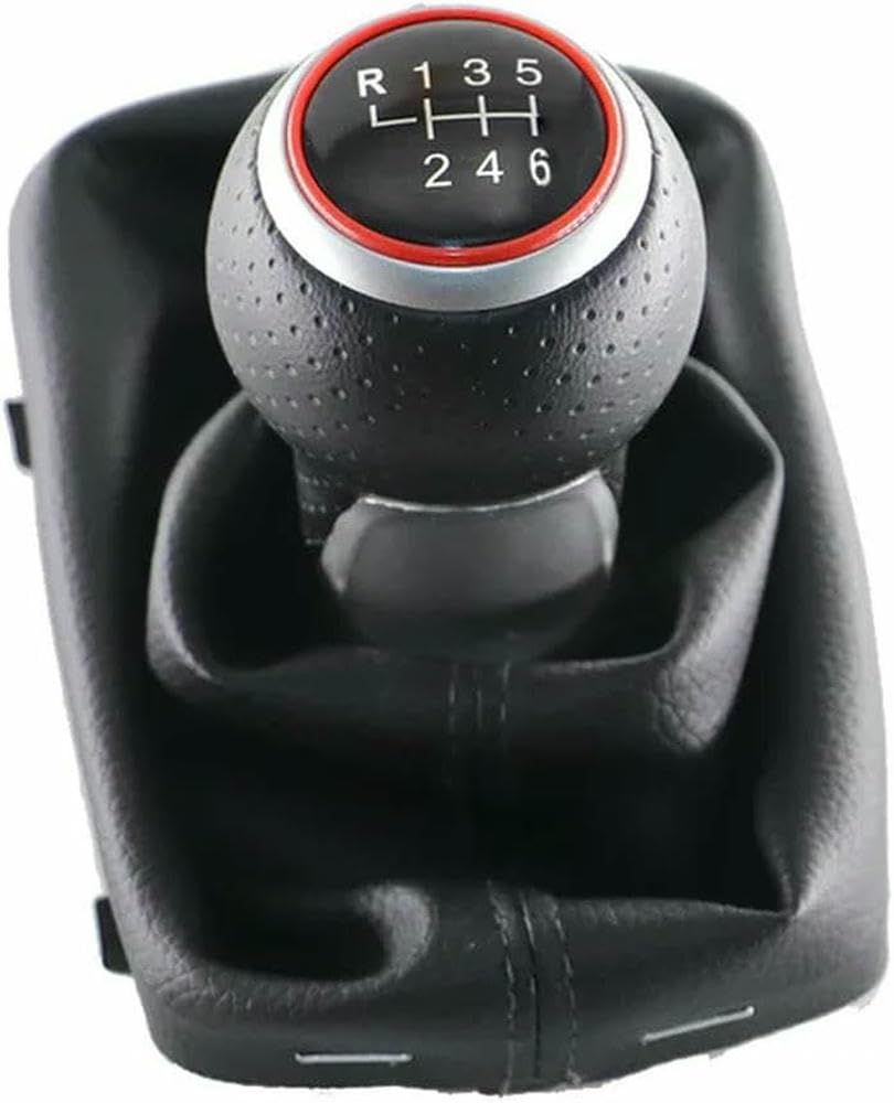 Gznbb R123456 Type 2 Car Manual Gear Shift Knob Boot Cover Gaiter Lever Shifter Handle Stick, For Audi A3 S3 2001-2003
