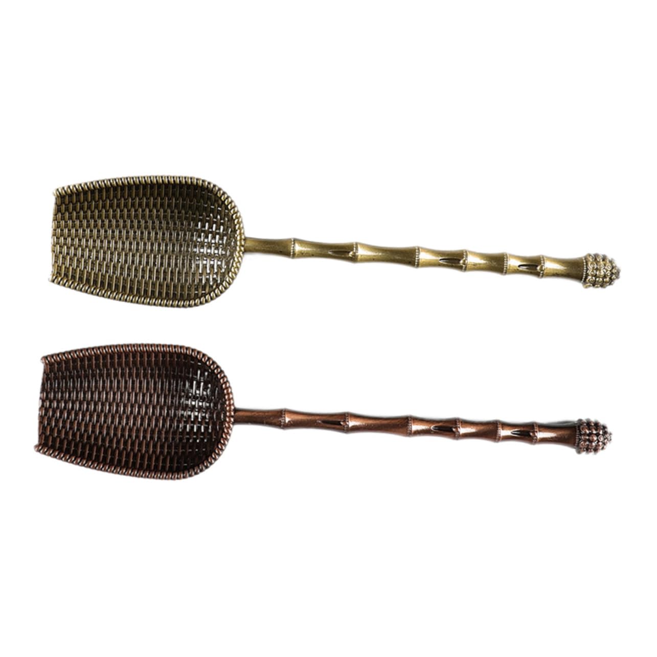 FUNOMOCYA Tea Ceremony Tools Metal Tea Spoon Shovel Set Sieve Design Comfortable to Hold Handle