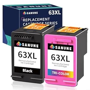 Cartuchos de tinta remanufacturados de repuesto para HP Ink 63 63XL Paquete combinado de color negro para Envy 4510 4512 4520 4650 Officejet 3830 4650 4652 4655 5255 5258 5200 Deskjet 2130 2132 3 630 3 Impresora 631
