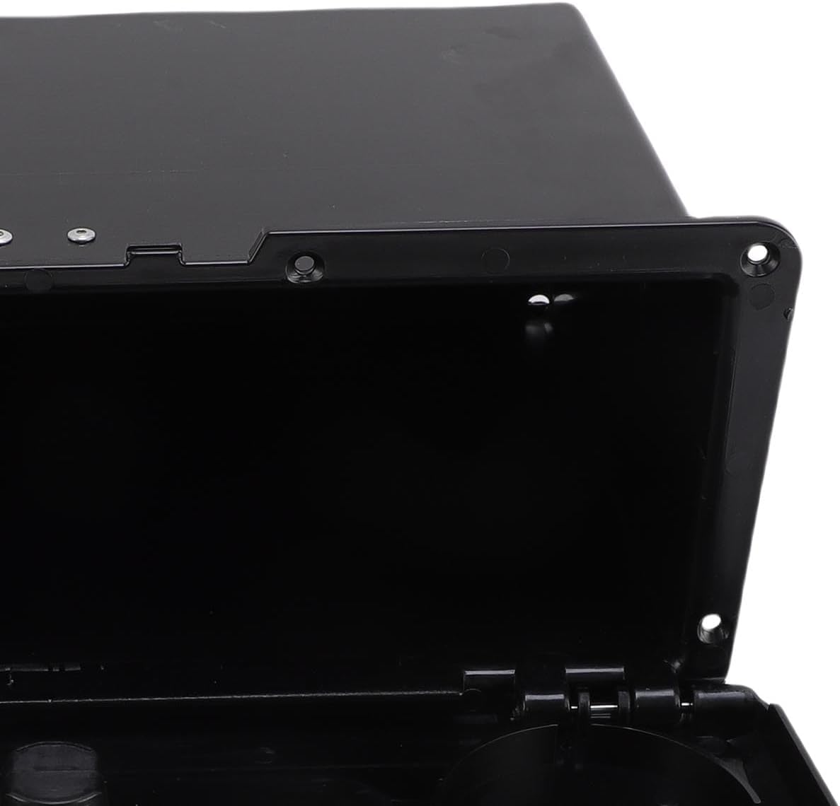 Marine Boat Storage Compartment Locking ABS Plastic Glove Box Dual Cup Holder Yacht Accessories (Black)