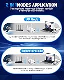 2025 Newest WiFi Extender, 4 Antennas Internet Booster Repeater with Ethernet Cable, 2-in-1 Repeater/AP Modes, Plug-In WiFi Range Extender, Easy Setup Broadband Extender for Home & Gaming - Image 3
