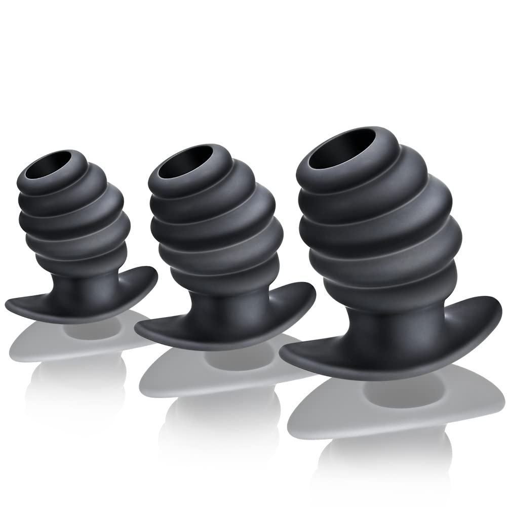 SXOVO Plug Anali Tunnel Anale di Silicone Grande + Medio + Piccolo Set di Plug Anale Plug Analesex Kit per una Stimolazione Sessuale Profonda Giocattoli Sessuali Sex Toy per Uomo Donna