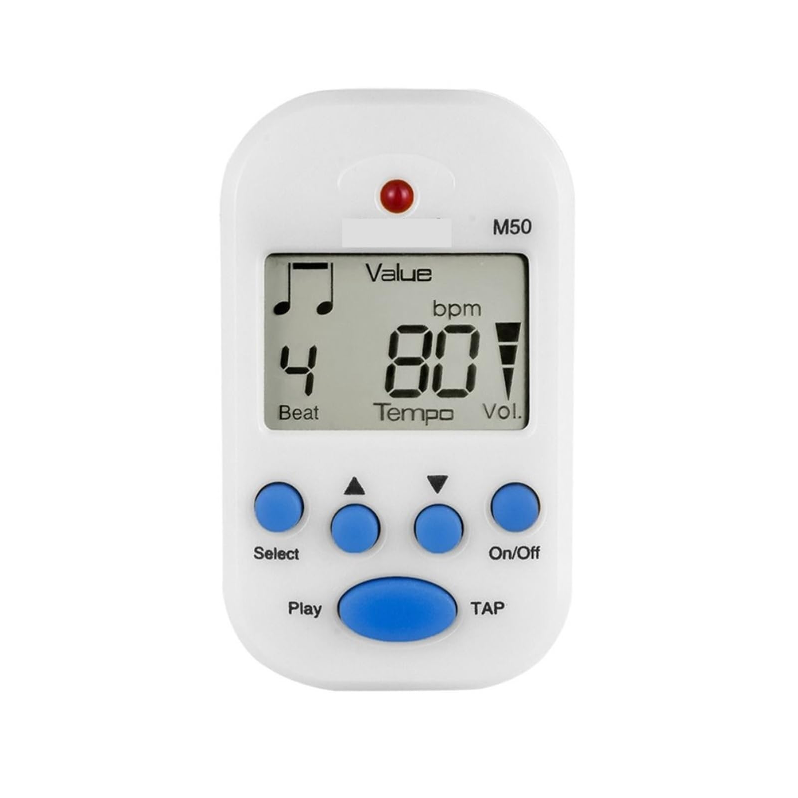 Metronome Dual-channel Earphone Output Clip-on Pocket Metronome Plastic Digital Beat Tempo Metronome(Navy-)