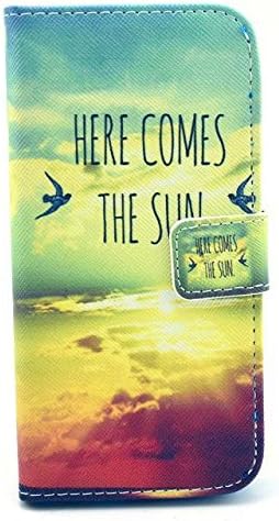 Tramsla for iPhone 5C Case,Premium PU Leather Wallet Sunset Pattern Design Flip Case Cover Folio Stand for iPhone 5C - A7