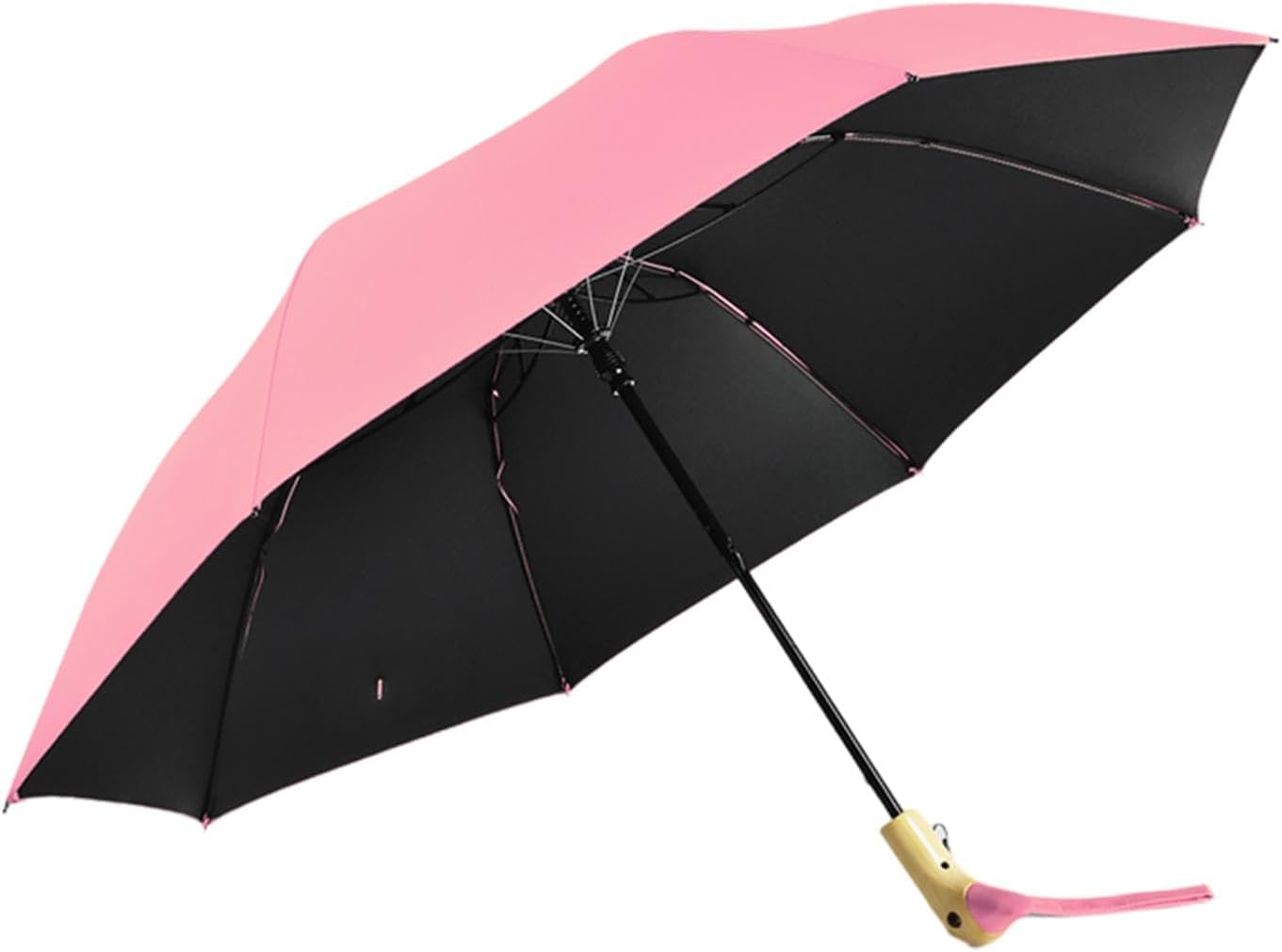 MERISHOPP® Two Fold Automatic Duck Umbrella Gift Strong For Backpacking Walking Outdoor Pink |Umbrella Hat |Hands-Free Umbrella |Head Umbrella |Sun Umbrella Hat |Beach Umbrella Hat |Fishing Umbrella