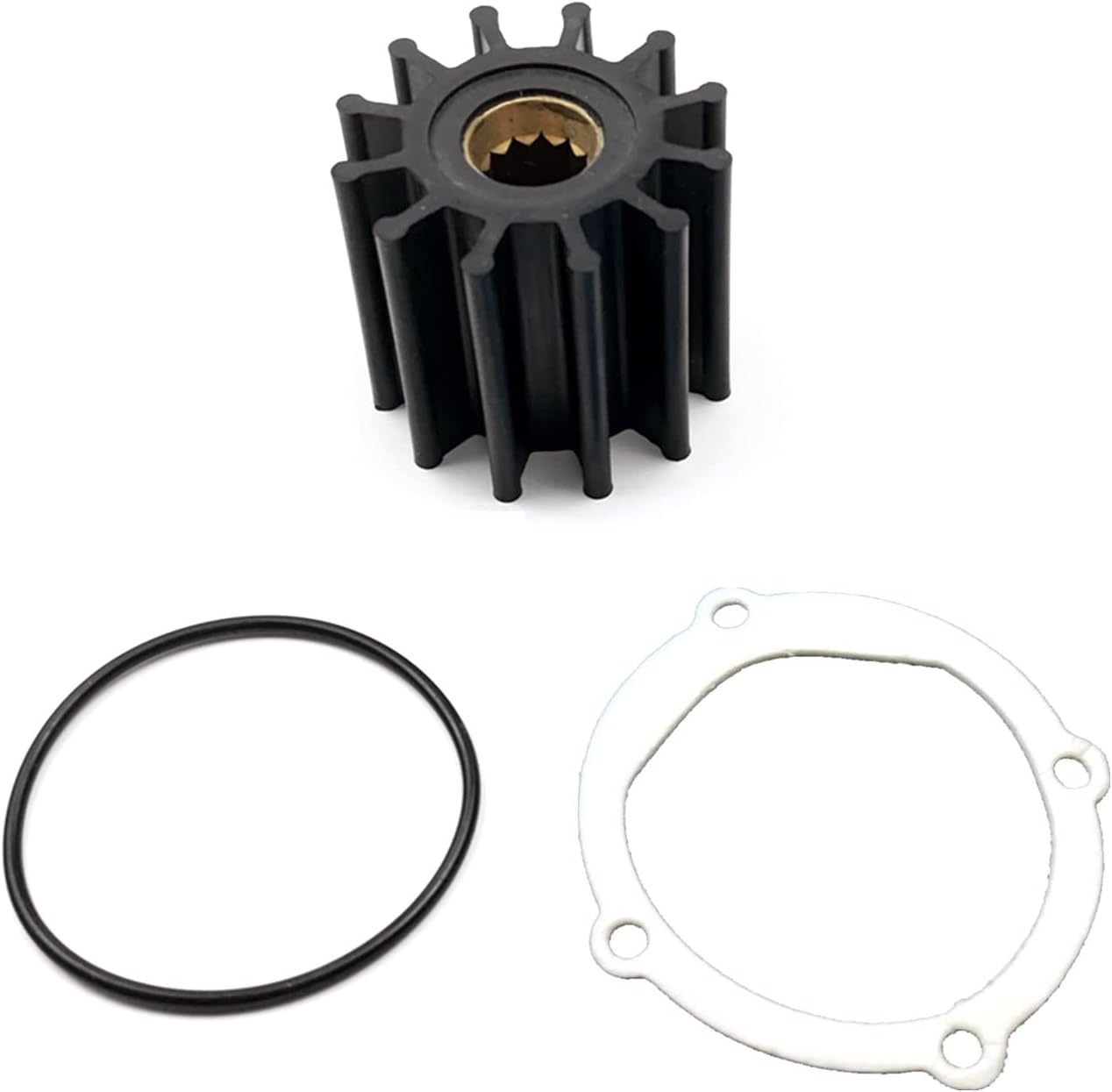 Water Pump Impeller Repair Kit Replacement for Johnson 09-812B-1 F6B-9 Series & Volvo Penta 21951354 3842786 21213664 21951352 Yanmar 119773-42600 X08812 Indmar S685007 Jabsco 13554-0001-P