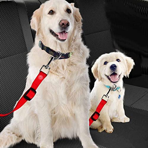 Hundegurt fürs Auto 1 Stück, Anschnallgurt Hund Auto für Kleine/Große Hunde, Sicherheitsgurt Hunde für Auto Einstellbarer Lang und Kurz, Hundeanschnaller fürs Auto Kofferraum