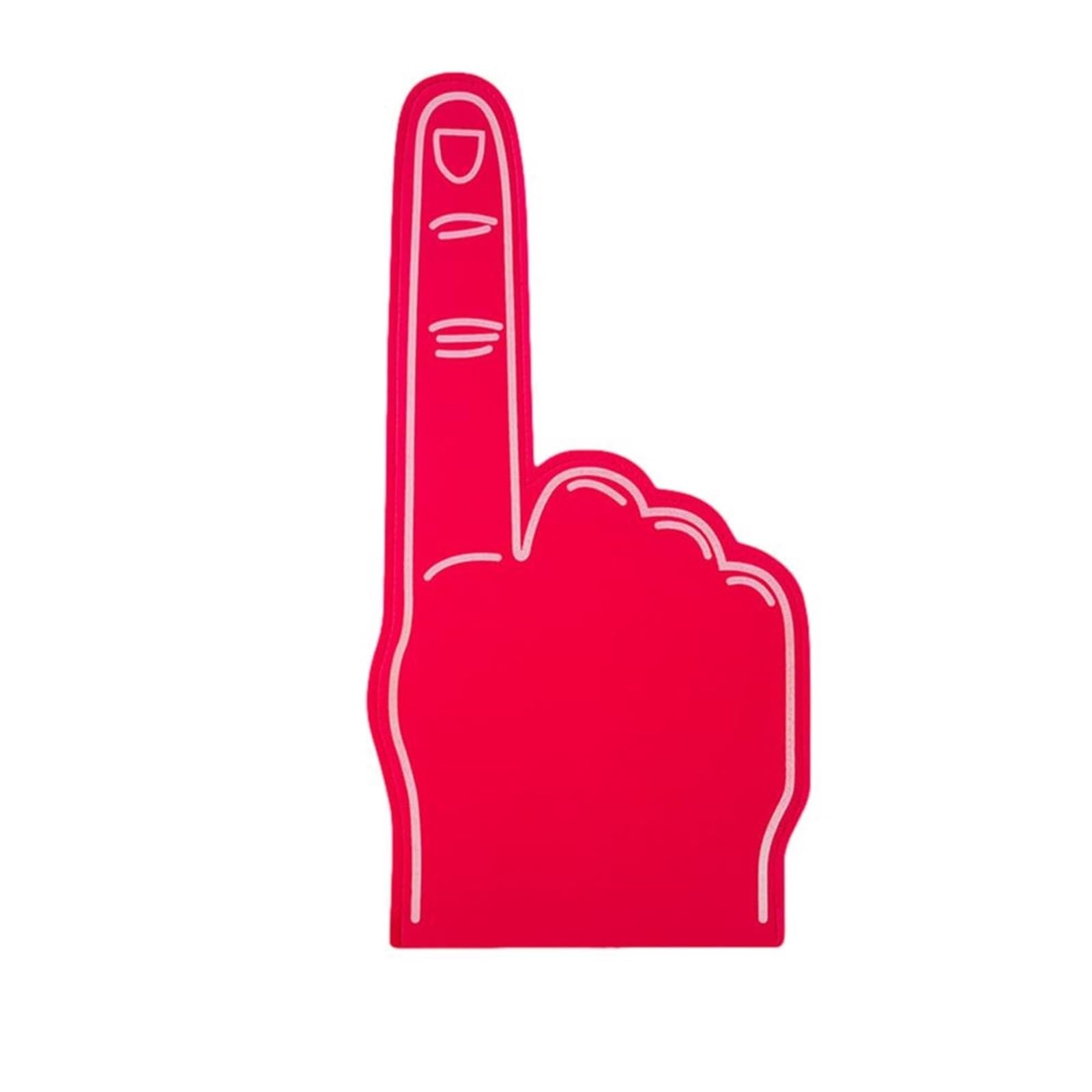 6pcs Giant foam finger Sports Cheerleading Party Hand Noise Makers Hands Favors Cheering Palm Props for Parties Celebration(Red)