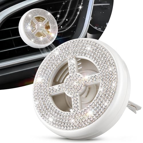 Image of 1 Pack Car Fragrance Holder Compatible with Bath & Body Works Refills (Not Included), Air Freshener Vent Clip or Visor Clip, Refillable Scent Holder, Easy to Open Car Diffuser (Diamond White)