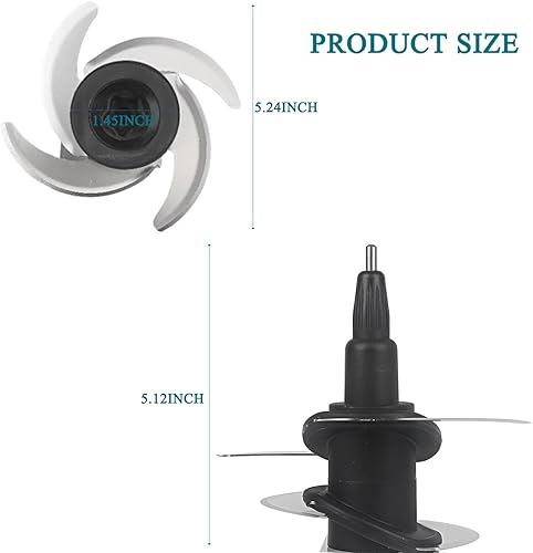 Miniatura 2 de Piezas de repuesto para cuchilla de licuadora de 4 puntos para Ninja 64OZ 72OZ procesador de alimentos Bowl cuchilla de corte 319KKU770 compatible