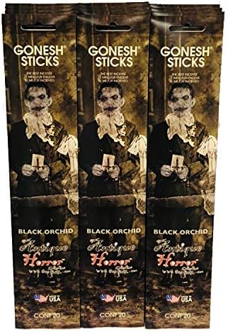 Gonesh Incense Sticks Antique Horror Black Orchid