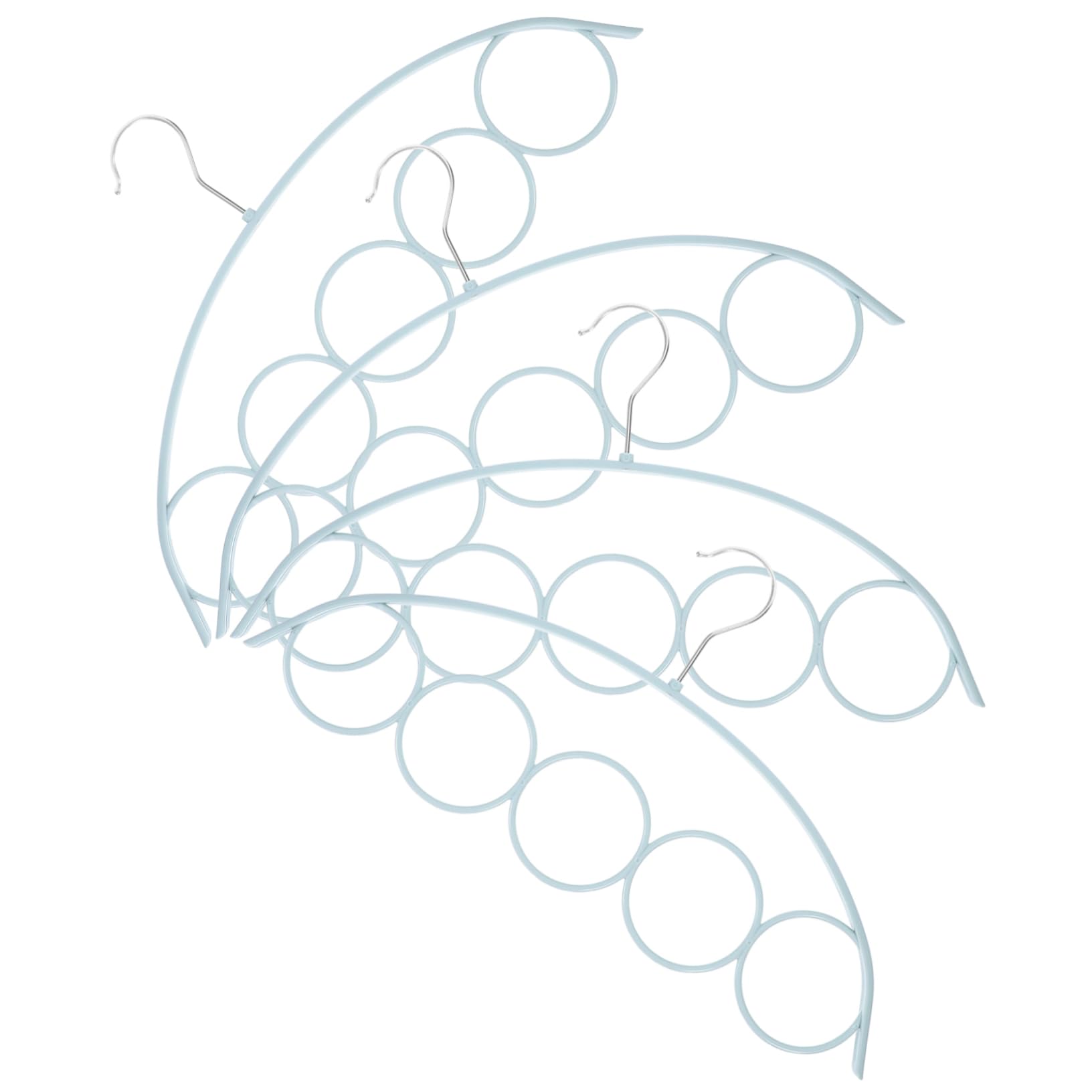 Ciieeo 4pcs Slip Ring Scarf Hangers for Closet Organization Metal Belt Holder for Clothes Sweaters Pants Handbags Versatile Storage for Home Wardrobe