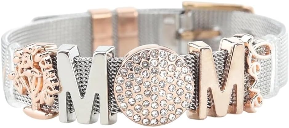 Stainless Steel Mesh Strap MOM Bracelet Adjustable Tree Crown Charrm Wrap Bracelets & Bangles For Women Jewelry