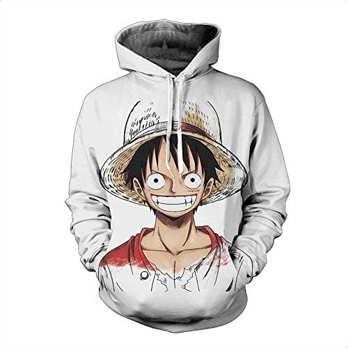 Aoibox Anime One Piece Pullover Hoodie Luffy Cosplay Costume Zoro Hooded Sweatshirt Ace 3D Hoodies