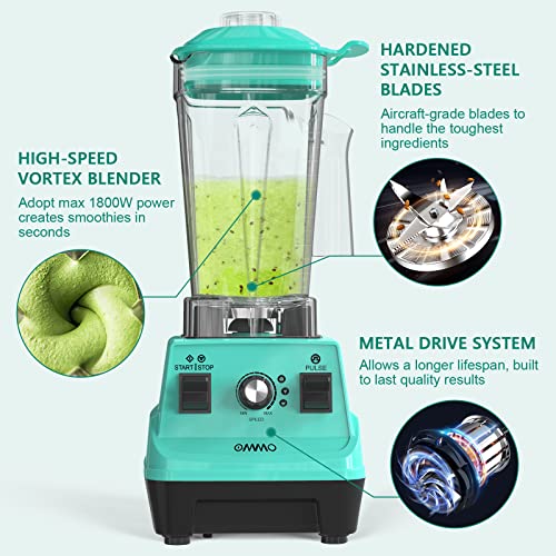 Ommo Blender 1800W, Professional High Speed Countertop Blender With Durable Stainless Steel Blades thumb #3